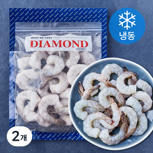 DIAMOND 흰다리 새우살 21/25 (냉동), 2개, 500g(20~24마리)