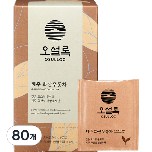 오설록 제주 화산우롱차, 1.5g, 20개입, 4개