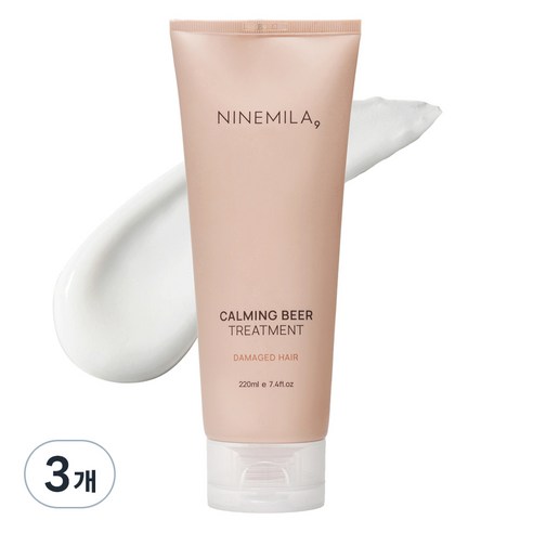 나인밀라 맥주효모 헤어 트리트먼트, 220ml, 3개