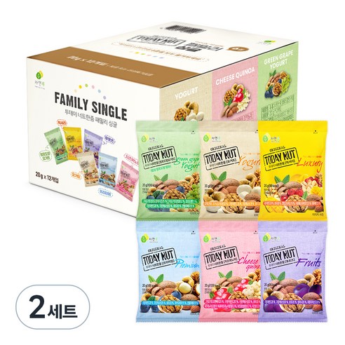 투데이넛 너트한줌 6종 세트, 240g, 2세트
