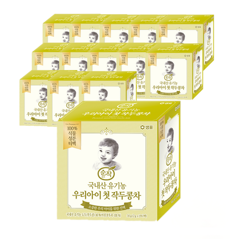 순작 유기농 우리아이 첫 작두콩차 30g, 2g, 15개입, 14개