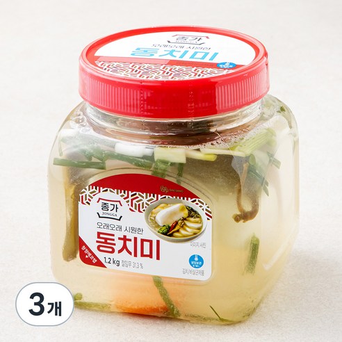 종가집묵은지 종가집 오래오래 시원한 동치미, 1.2kg, 3개 Best Top5