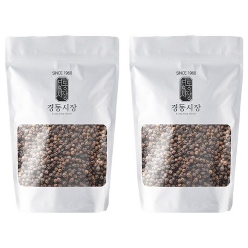 경동시장 통 흑후추 대용량, 2개, 300g