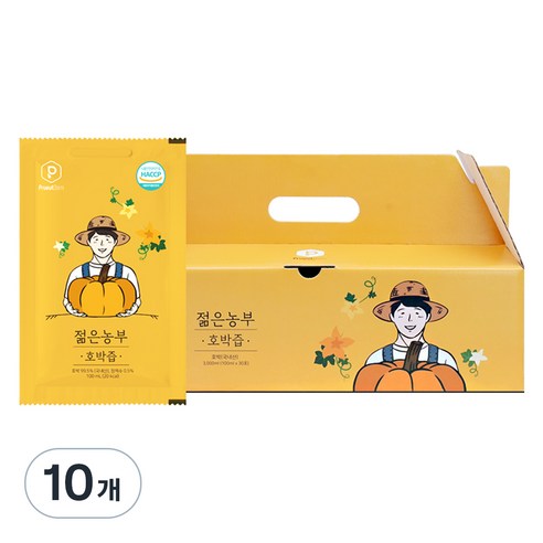 푸릇담 국내산 젊은농부 호박즙, 3L, 10개