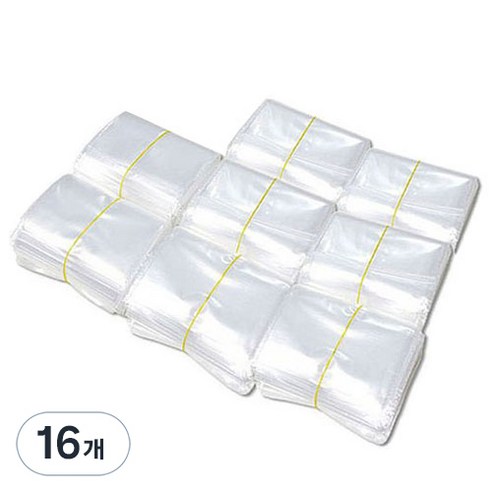 인비닐 투명 지퍼백 11cm x 15cm, 100개, 16개