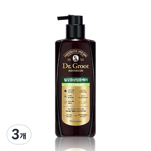 닥터그루트 탈모증상 집중케어 지성 두피용 샴푸, 700ml, 3개