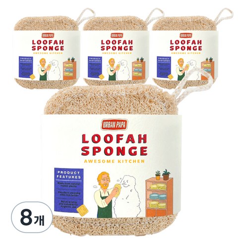 어반파파 어썸루파 천연수세미, 4개, 2세트