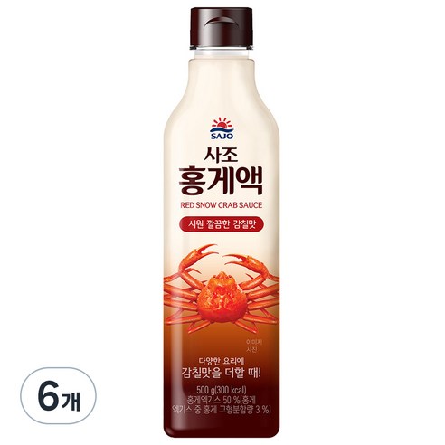 사조 홍게액, 500g, 6개