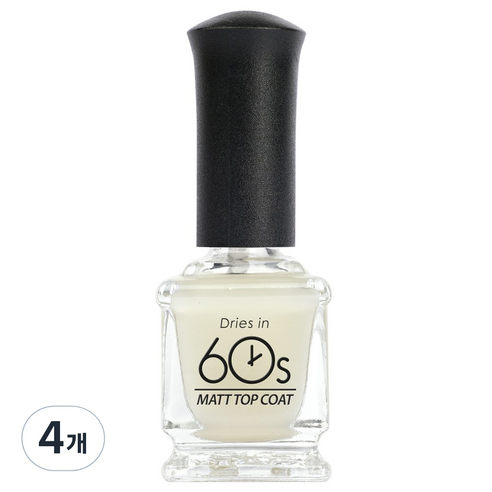 위드샨 60초 네일라커, 매트탑코트, 15ml, 4개