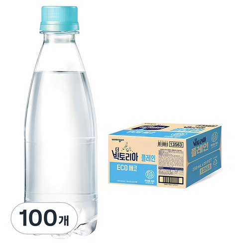 웅진빅토리아 더 빅토리아 플레인 탄산수 에코 무라벨, 350ml, 100개