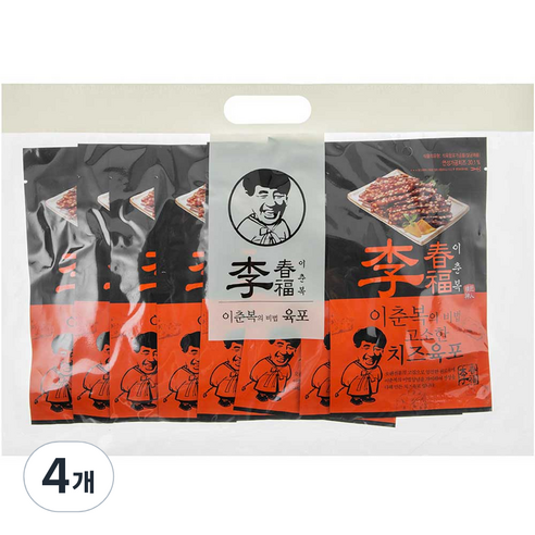 이춘복육포 코주부 치즈육포, 240g, 4개