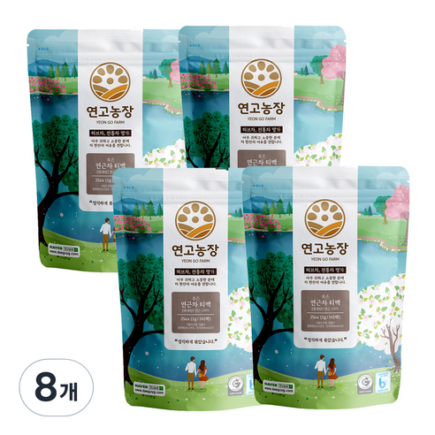 연고농장 연근차, 1g, 25개입, 8개, 1g