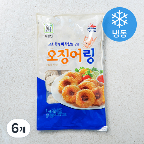 사조 오징어링 (냉동), 1kg, 6개