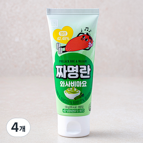 한성기업 짜명란 와사비마요, 100g, 4개