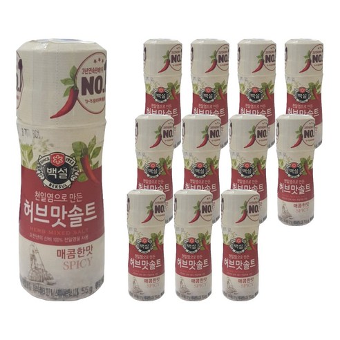 백설 허브맛솔트 매콤한맛, 55g, 12개