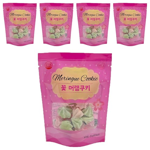 마늘빵집 꽃 머랭쿠키, 20g, 5개