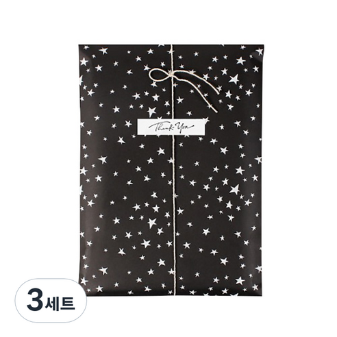 기프트백 20p + 스티커 20p 세트, 별이 빛나는밤, 3세트