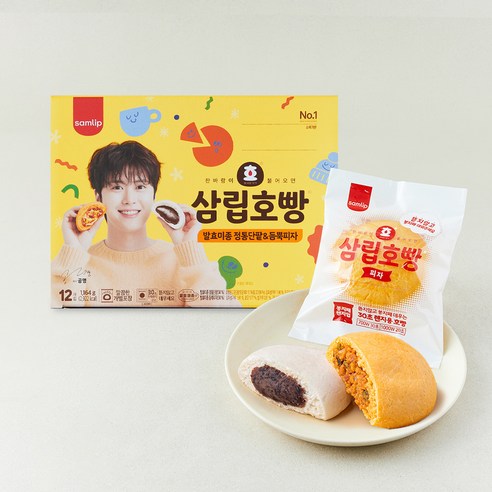 삼립 호빵 발효미종 단팥 + 피자, 97g, 12개입, 1세트