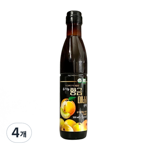 슬로푸드 유기농 황금매실원액, 4개