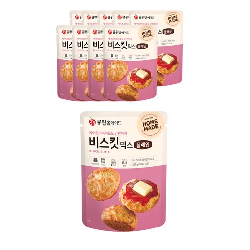 큐원 홈메이드 비스킷믹스 플레인, 10개, 250g