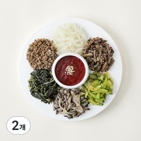 정미경키친 한우 나물비빔밥 세트, 205g, 2개