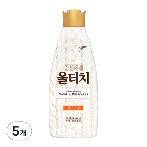 울터치 중성 세제 본품, 1000ml, 5개