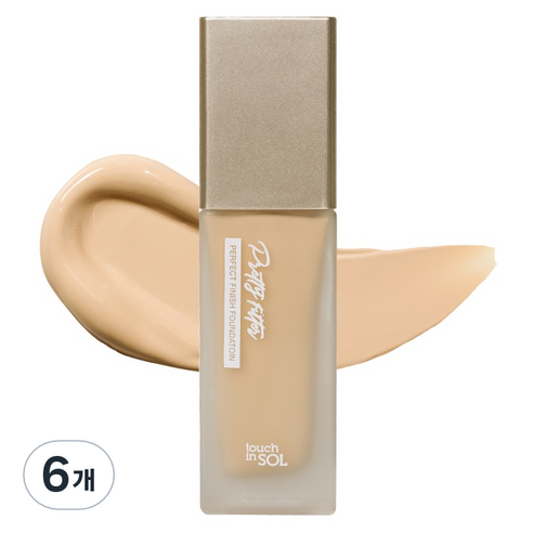 터치인솔 프리티필터 퍼펙트 피니시 리퀴드 파운데이션 35g, 1호 라이트, 6개