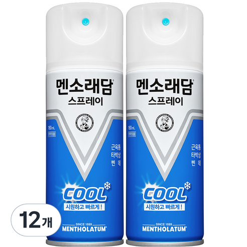 멘소래담 쿨 스프레이파스 에스 180ml, 1개입, 12개