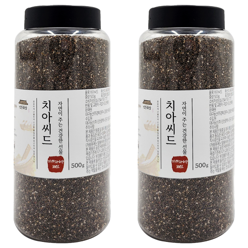 건강곡간 치아씨드 통, 500g, 2개