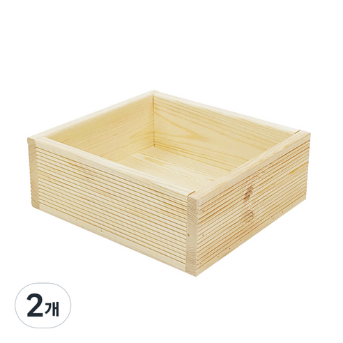 아키아 네이쳐 원목 수납박스 27 높이 4.5cm, 2개
