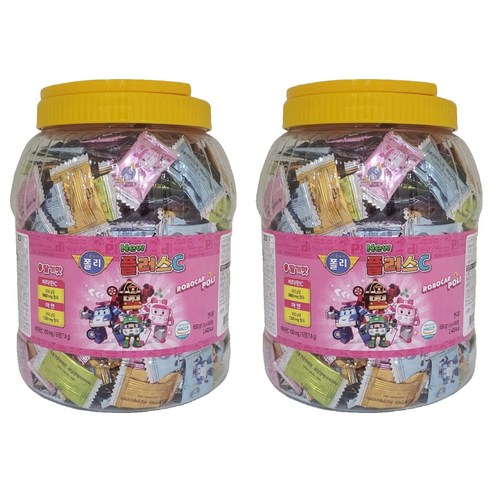 아동용 뉴 로보카폴리 플러스C 딸기맛 650g, 500정, 2개