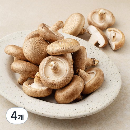 유기농 표고버섯, 300g, 4개