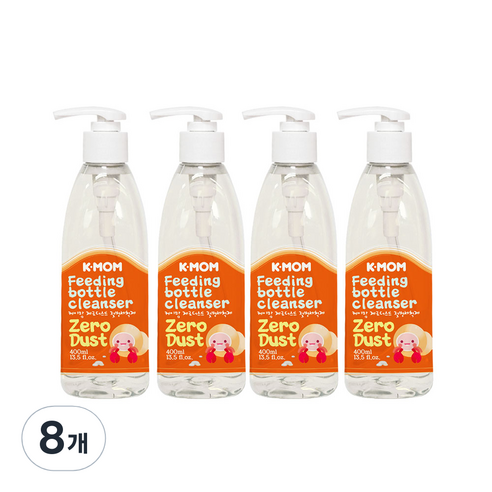 케이맘 제로더스트 액상 젖병세정제 퓨어레몬향, 400ml, 8개