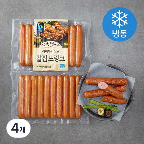 대상 리치부어스트 칼집 프랑크 (냉동), 750g, 4개