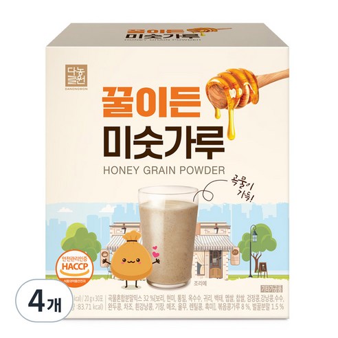 다농원 꿀이든 미숫가루 30p, 600g, 4개