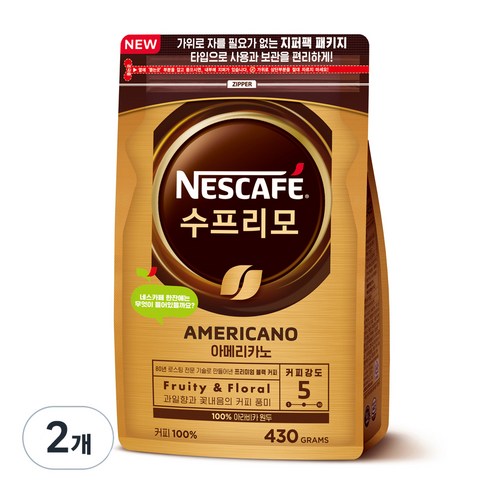 네스카페 수프리모 아메리카노 리필, 430g, 1개입, 2개