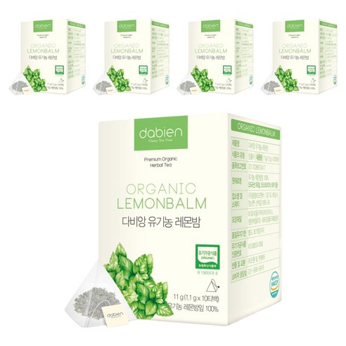 다비앙 유기농 레몬밤, 1.1g, 10개입, 5개