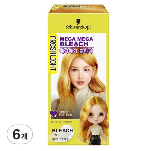 프레쉬라이트 헤어 탈색제, 6개
