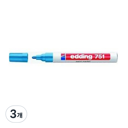에딩e-751 페인트마카 10, 하늘색, 3개