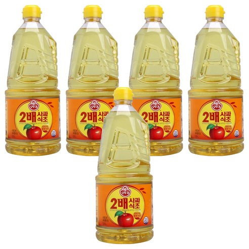 오뚜기 2배 사과식초, 1.5L, 5개