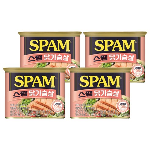 스팸 닭가슴살, 340g, 4개