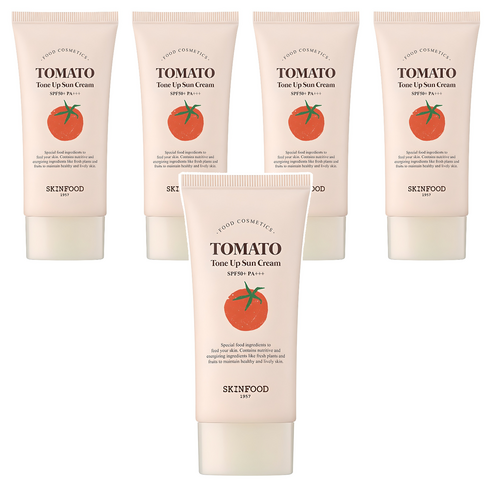 스킨푸드 토마토 톤 업 선크림 SPF50+ PA+++, 50ml, 5개
