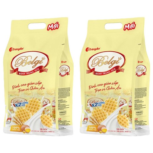 짱안 벨기 에그 버터 와플, 250g, 2개