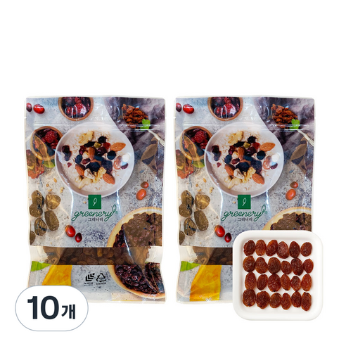 그리너리 건조 설타나, 250g, 10개