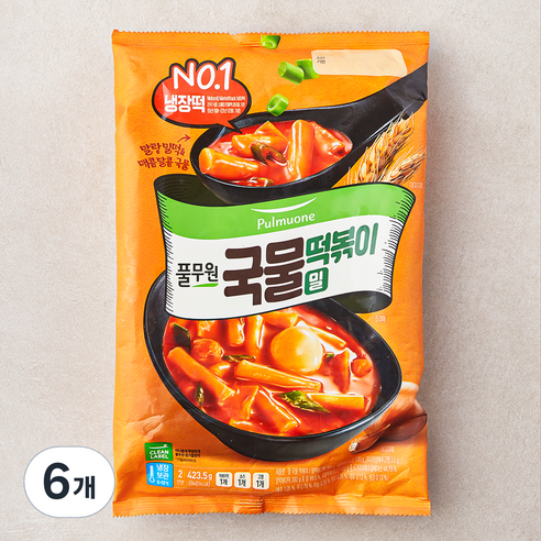 풀무원 밀 국물 떡볶이 2인분, 423.5g, 6개