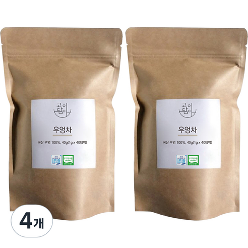 고이담아 유기농 우엉차 티백, 1g, 40개입, 4개