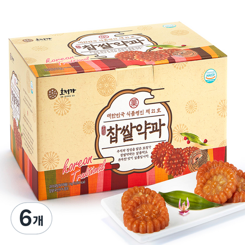호정가 찹쌀약과, 3kg, 6개