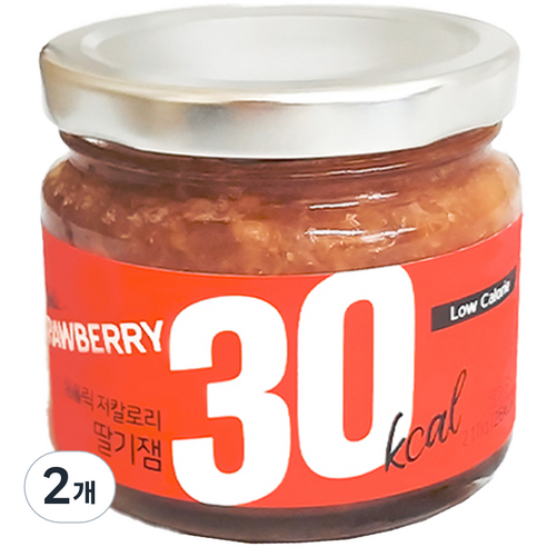잼홀릭 저칼로리 콩포트 딸기잼, 200g, 2개