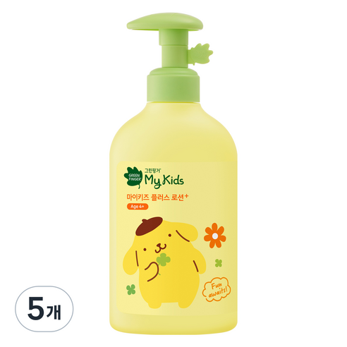 그린핑거 마이키즈 플러스 산리오 고보습 로션, 320ml, 5개