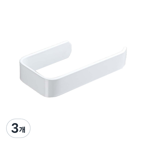 무타공마켓 호텔식 무타공 수건걸이 16.6cm + 실란트픽스, 화이트, 3개